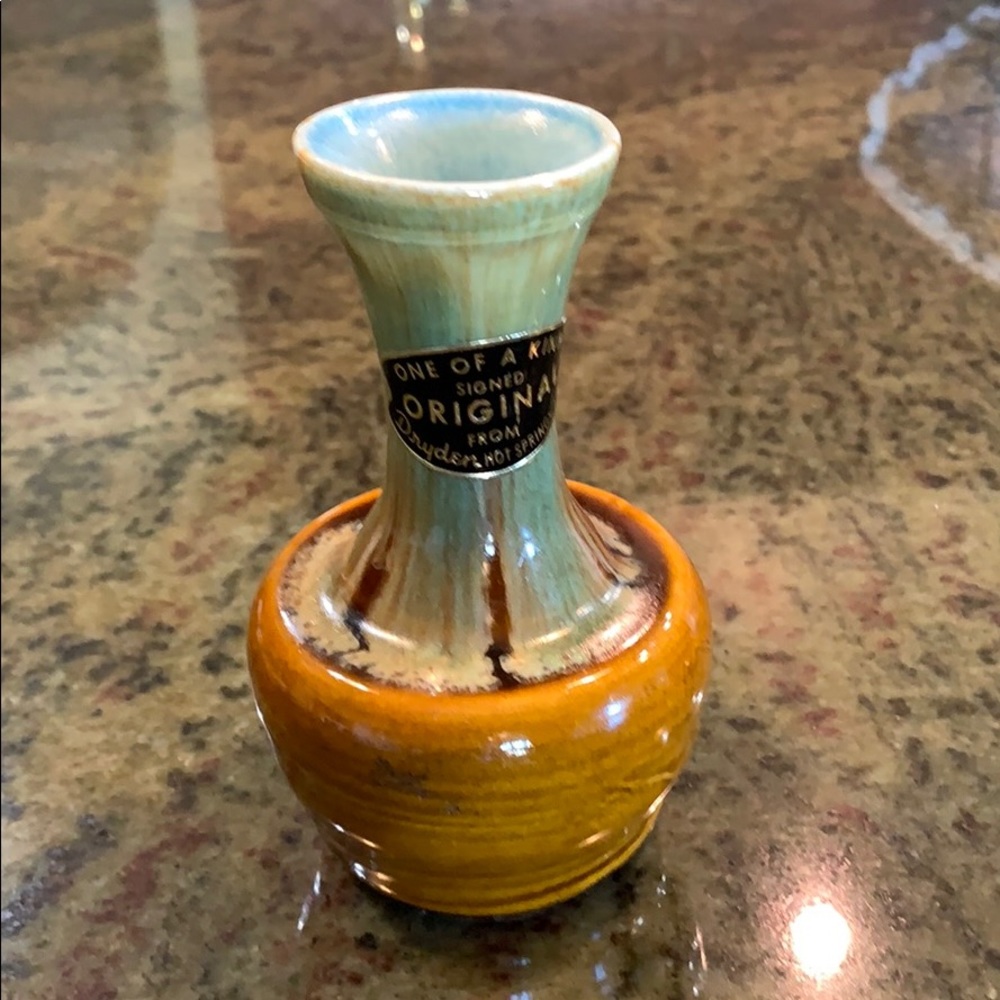 Dryden Hot Springs Small One Of A Kind Vase Original Signed 1976 Becky
